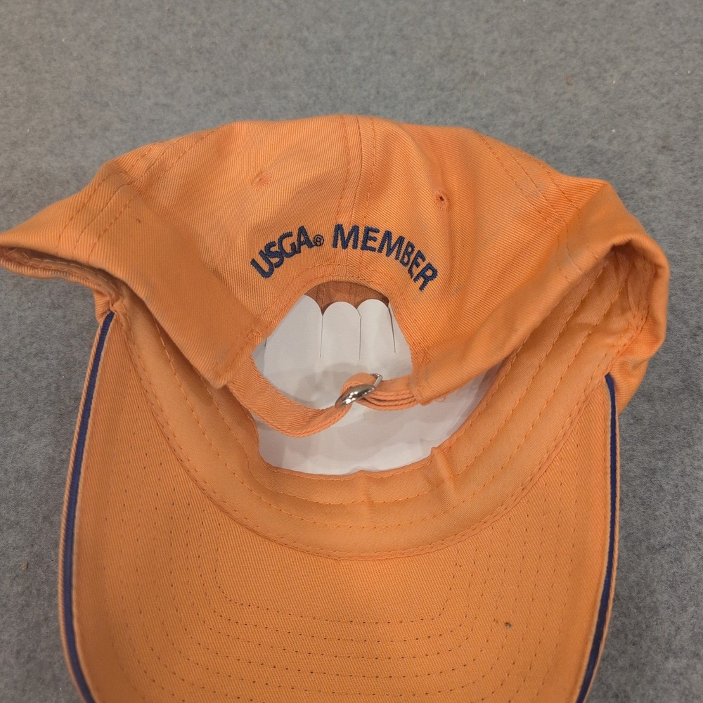 USGA 2015 U.S. Open Chambers Bay Member Hat Peach Orange Adjustable Golf Cap - Picture 3 of 3